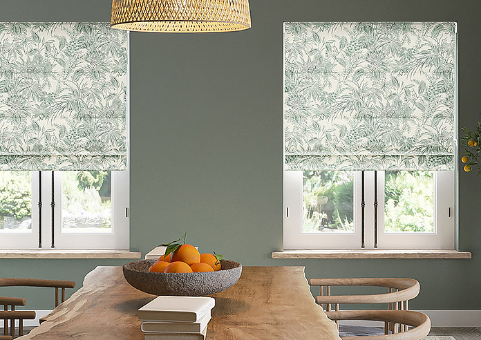 Maui, Green Ink - Motorised Roman Blind - Image 3